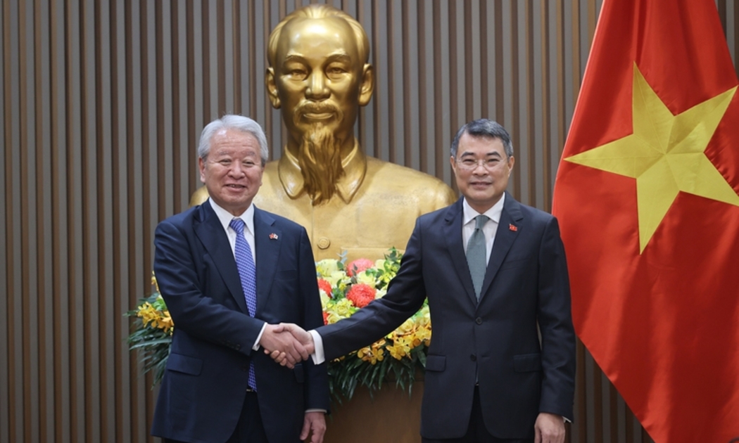 Thủ tướng Lê Minh Hưng tiếp ông Tanaka Akihiko, Chủ tịch Cơ quan Hợp tác quốc tế Nhật Bản - Ảnh: VGP