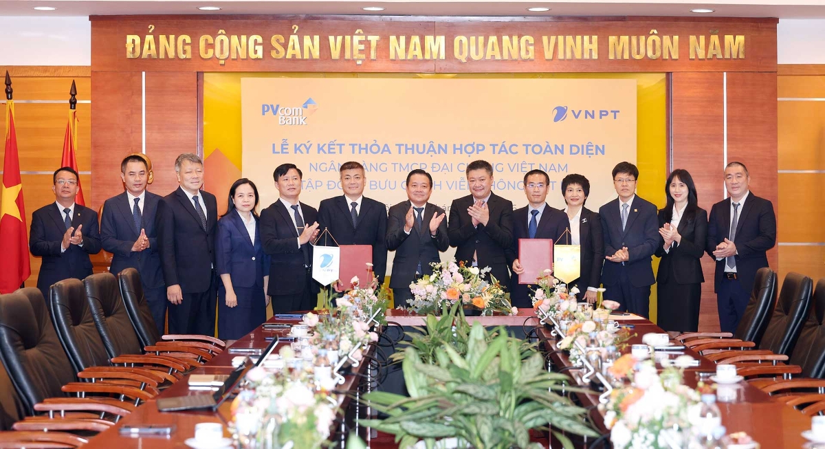 PVcomBank và VNPT ký kết thỏa thuận hợp tác toàn diện giai đoạn 2026 - 2030. 