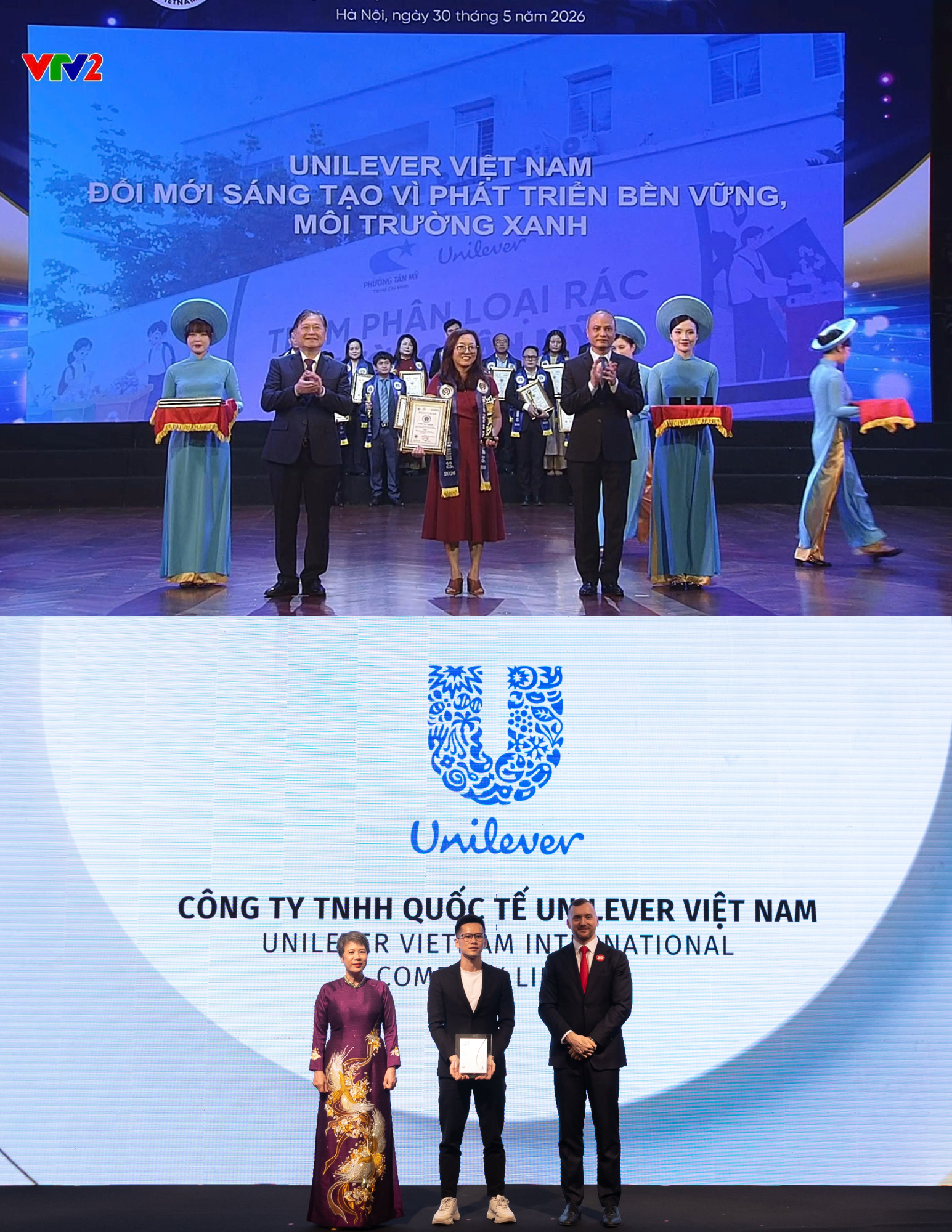 Unilever Việt Nam: Phát triển bền vững với nỗ lực đổi mới sản phẩm và mô hình tái chế ứng dụng công nghệ 1 Unilever được vinh danh trong Top 50 Doanh nghiệp Phát triển bền vững tiêu biểu Việt Nam 2026 và Vietnam I4 Impact Awards 2026. Ảnh: Unilever Việt Nam.
