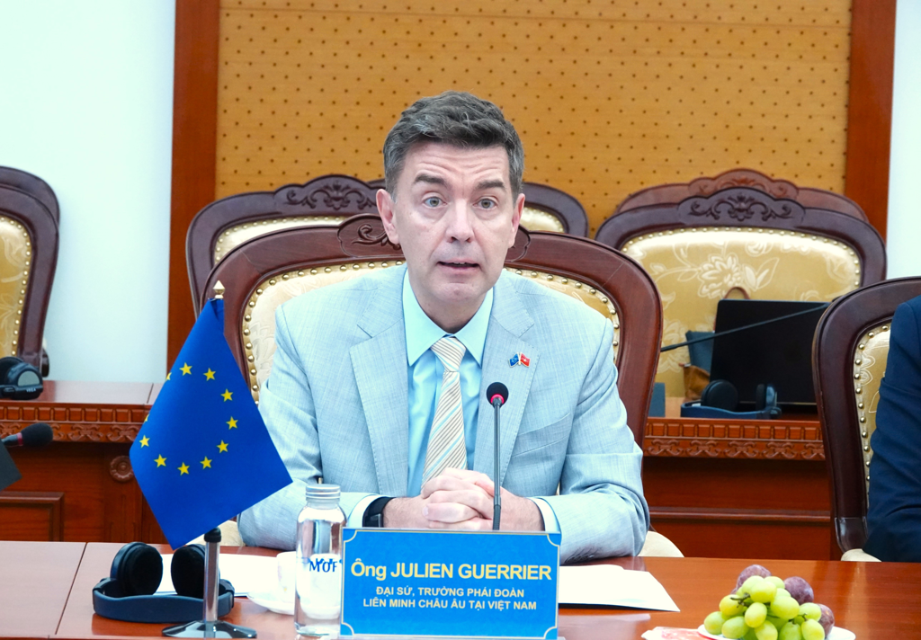 Ông Julien Guerrier, Đại sứ, Trưởng Phái đoàn Liên minh châu Âu (EU) tại Việt Nam.  (Ảnh: CTT Bộ Tài chính)