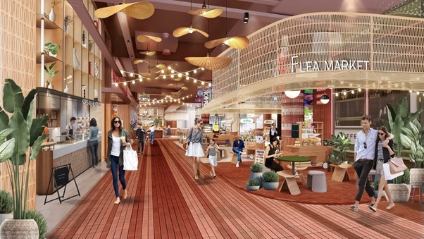 Phối cảnh không gian bên trong Westlake Square Hanoi chú trọng chiều sâu trải nghiệm khách hàng. Ảnh: Toshin Development.