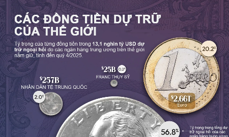Những đồng tiền dự trữ lớn nhất thế giới