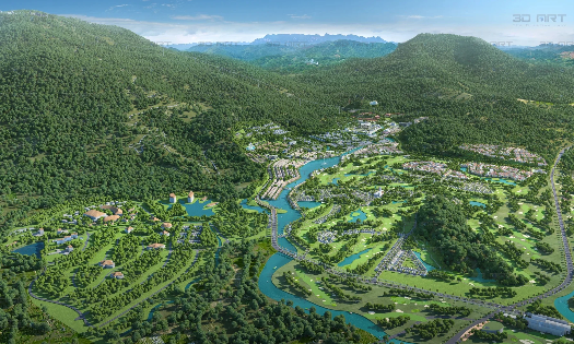 Phối cảnh dự án đầu tư xây dựng và kinh doanh kết cấu hạ tầng khu chức năng vị trí số 5, thuộc Khu thương mại tự do Đà Nẵng. Ảnh: Sun Group.