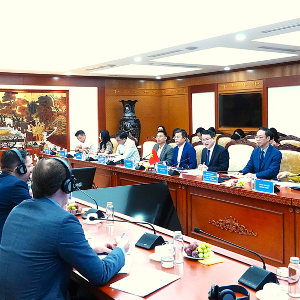 Cuộc họp Ban Chỉ đạo Dự án Hợp phần 1 thuộc Chương trình Tăng cường quản trị kinh tế Việt Nam (EEGP). (Ảnh: CTT Bộ Tài chính)