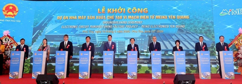 Construction of $500 mln Japanese microchip manufacturing plant starts in Vietnam's Phu Tho province