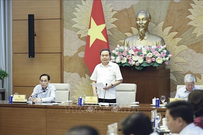 Chủ tịch Quốc hội Trần Thanh Mẫn phát biểu. Ảnh: TTXVN.