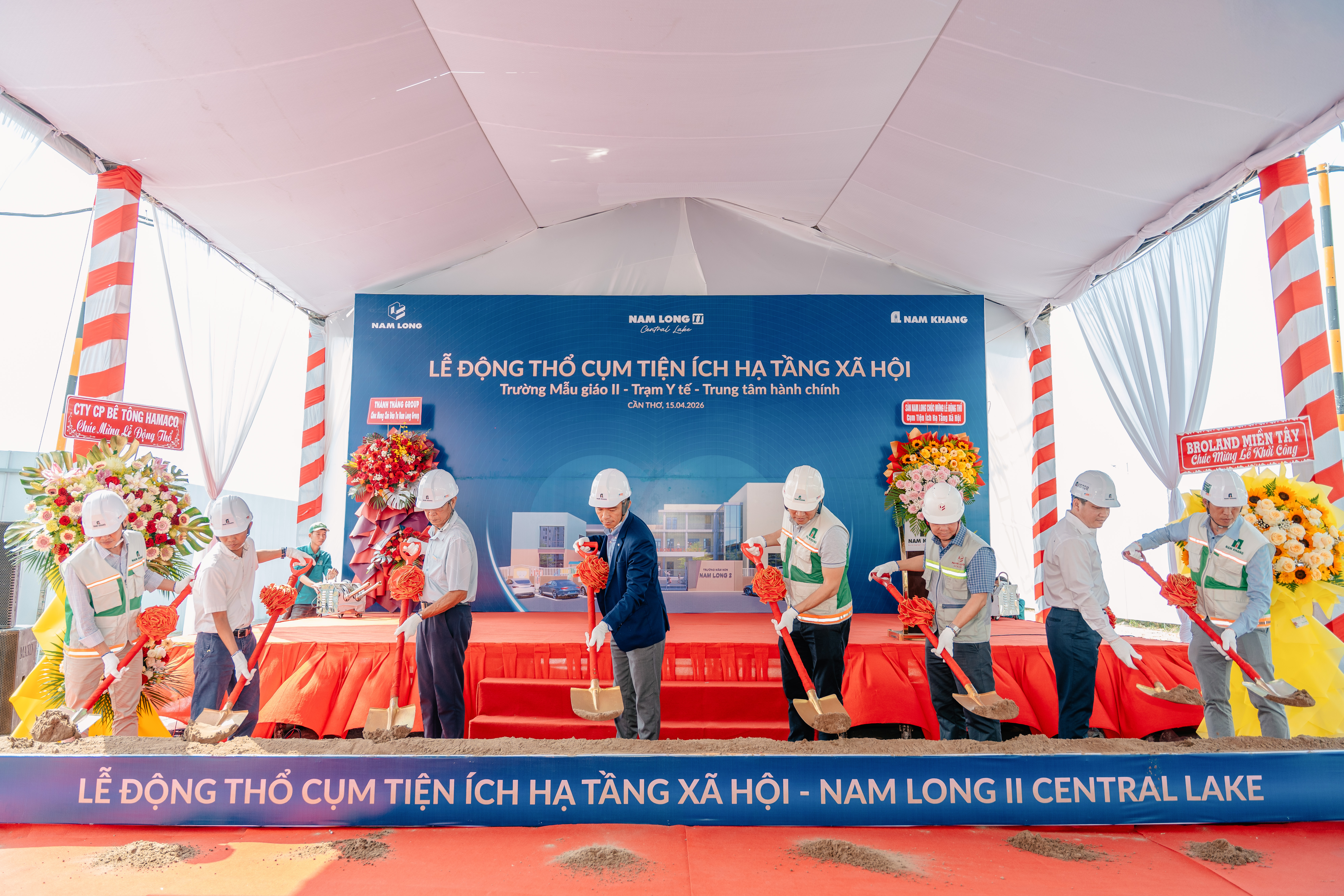 Cụm tiện ích y tế, giáo dục tại Nam Long II Central Lake được khởi công vào tháng 4/2026. Ảnh: Nam Long.