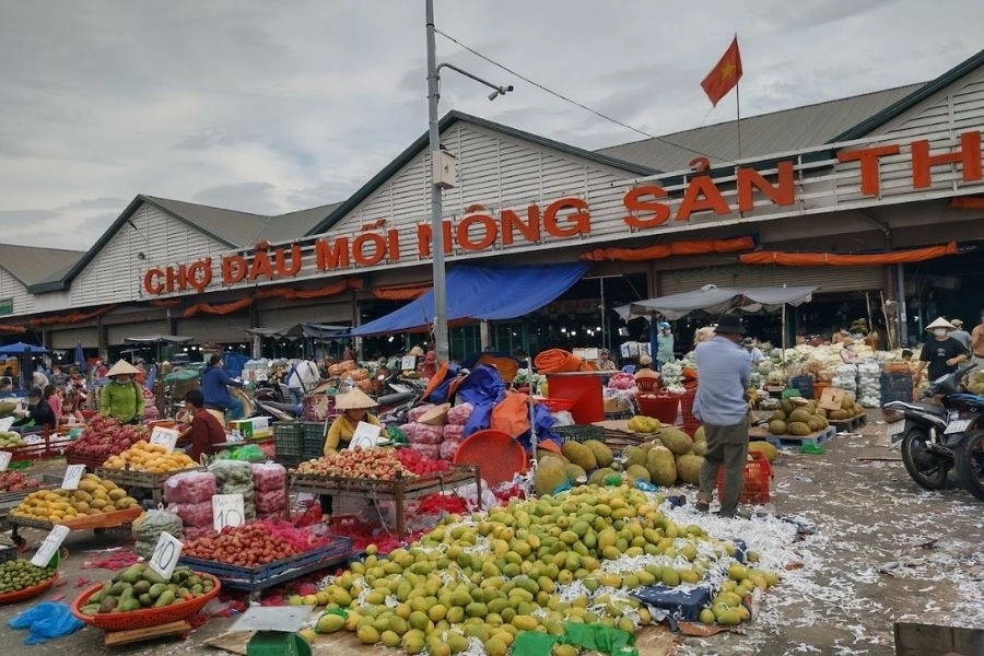 Chợ đầu mối Thủ Đức hiện tiếp nhận khoảng 3.500 tấn hàng hóa mỗi ngày.