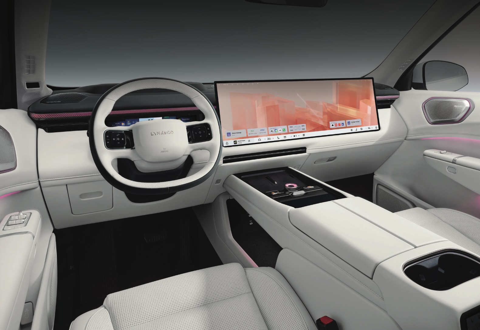 Khoang lái của mẫu SUV full size&nbsp;Lynk&nbsp;&&nbsp;Co&nbsp;900.