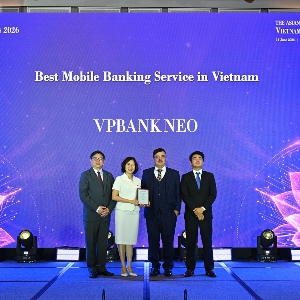 VPBank NEO lần thứ ba được vinh danh Ứng dụng ngân hàng tốt nhất Việt Nam. Ảnh: VPBank.