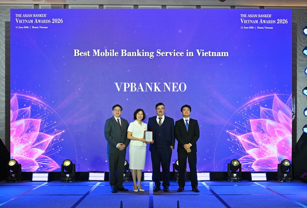 VPBank NEO lần thứ ba được vinh danh Ứng dụng ngân hàng tốt nhất Việt Nam. Ảnh: VPBank.