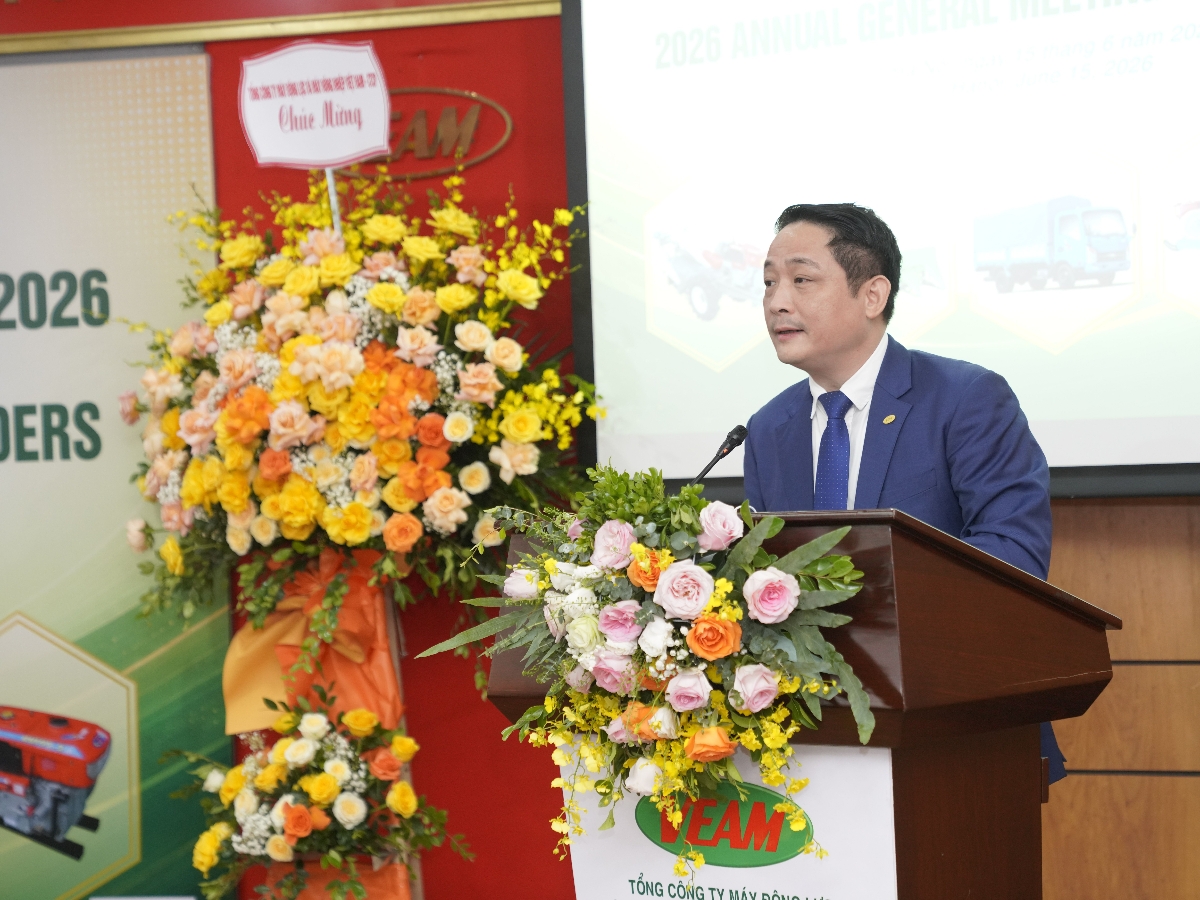 Ông Nguyễn Hoàng Giang, thành viên Hội đồng quản trị, Tổng giám đốc VEAM phát biểu tại Đại hội. Ảnh:&nbsp;VEAM.