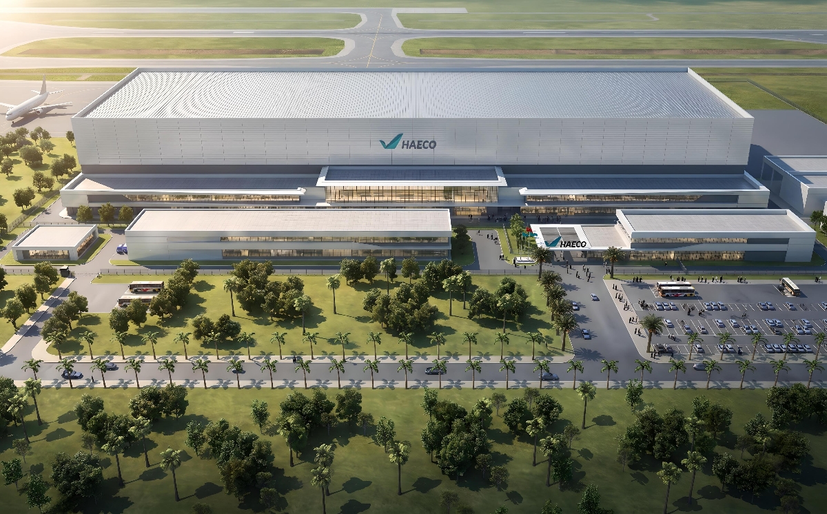 Phối cảnh&nbsp;Tổ hợp bảo dưỡng, sửa chữa và đại tu tàu bay (MRO) trị giá 360 triệu USD tại Cảng hàng không quốc tế Vân.