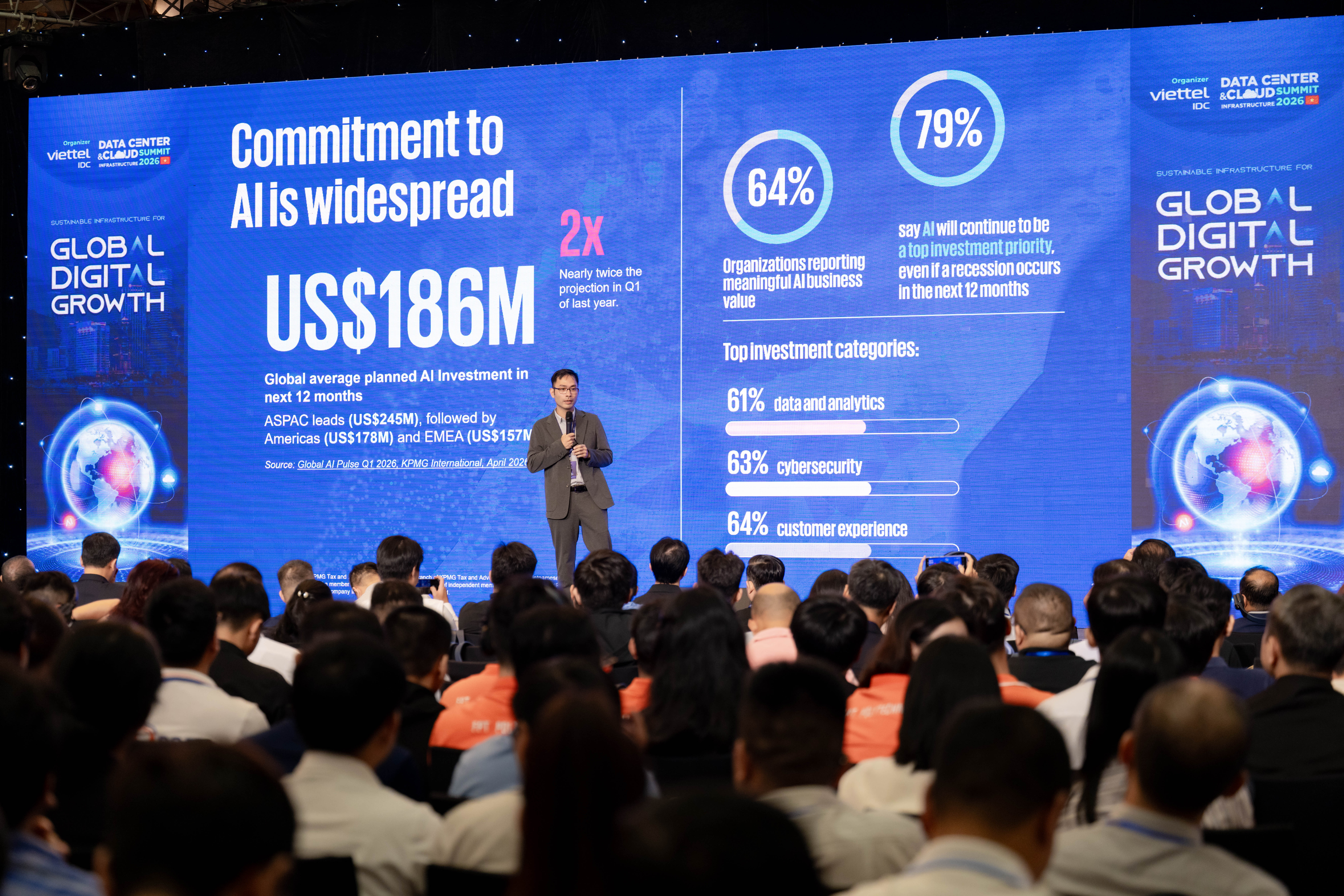 Đại diện KPMG chia sẻ tại hội nghị Data Center & Cloud Infrastructure Summit (DCCI Summit) 2026, sáng 16/6.