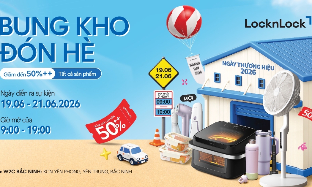 LocknLock Brand Day 2026: Giảm giá tới 50% tại Bắc Ninh