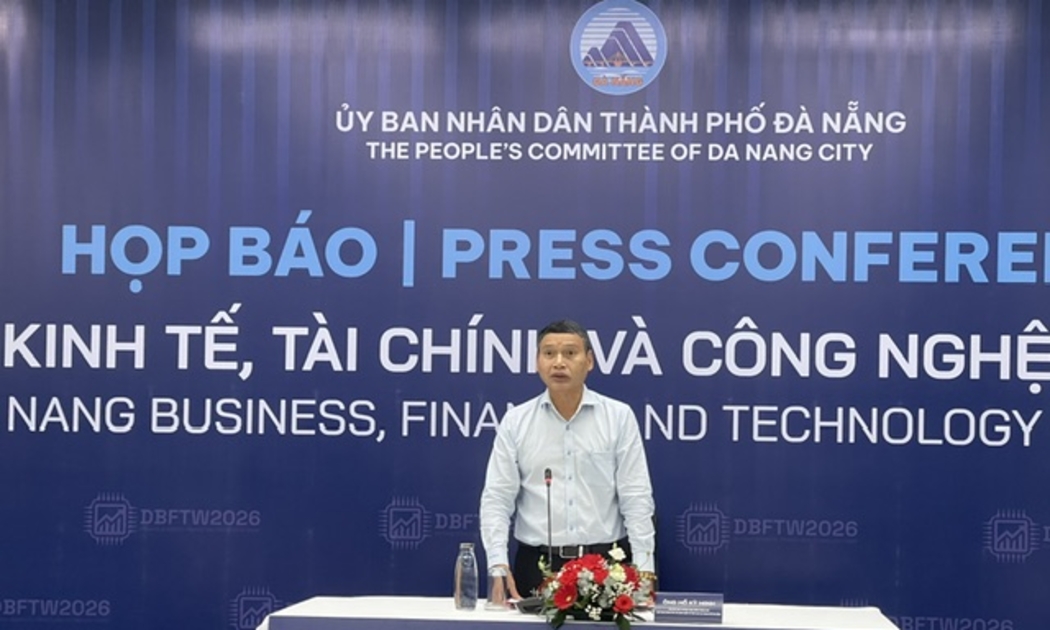 Ông Hồ Kỳ Minh, Phó Chủ tịch Thường trực UBND thành phố Đà Nẵng, thông tin chi tiết về Tuần lễ kinh tế, tài chính và công nghệ Đà Nẵng năm 2026. Ảnh Ngô Anh Văn
