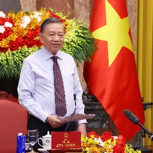 Tổng Bí thư, Chủ tịch nước Tô Lâm gặp mặt 101 nhà báo tiêu biểu. Ảnh: Đảng Cộng Sản.