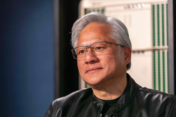 ông Jensen Huang, CEO Nvidia - Ảnh: AP