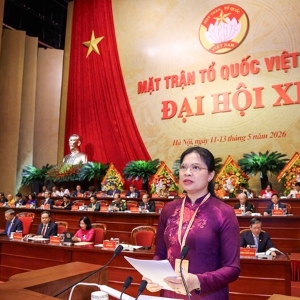Bà Hà Thị Nga, Ủy viên Trung ương Đảng, Phó Chủ tịch - Tổng Thư ký Ủy ban Trung ương Mặt trận Tổ quốc Việt Nam. Ảnh: Mặt trận.