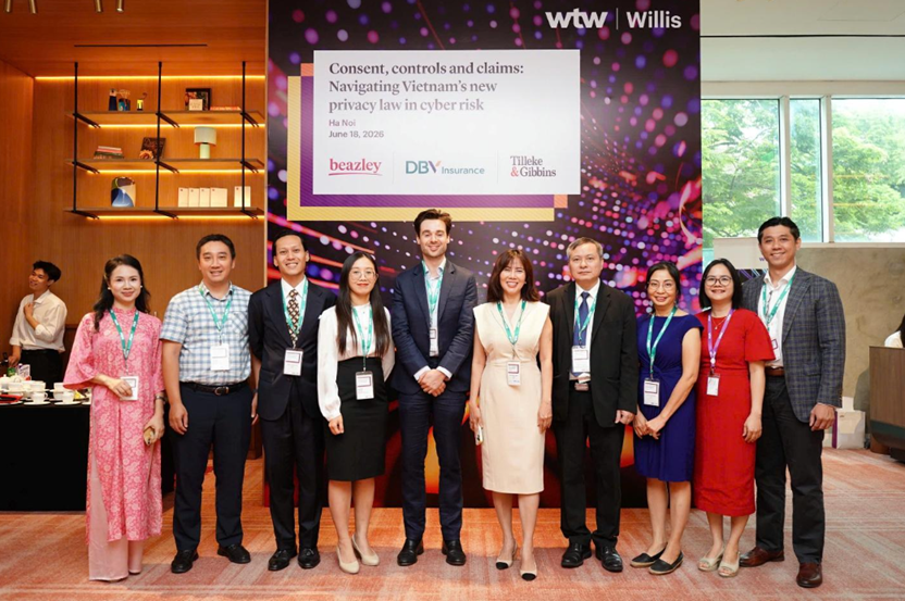 Công ty TNHH Môi giới bảo hiểm Willis Towers Watson Việt Nam (WTW), Cục An ninh mạng và Phòng chống tội phạm sử dụng công nghệ cao (A05) Bộ Công An, Tập đoàn Bảo hiểm DBV, Tập đoàn Bảo hiểm QBE, Tập đoàn Beazley, Công ty luật Tilleke & Gibbins cùng các diễn giả trong nước & quốc tế