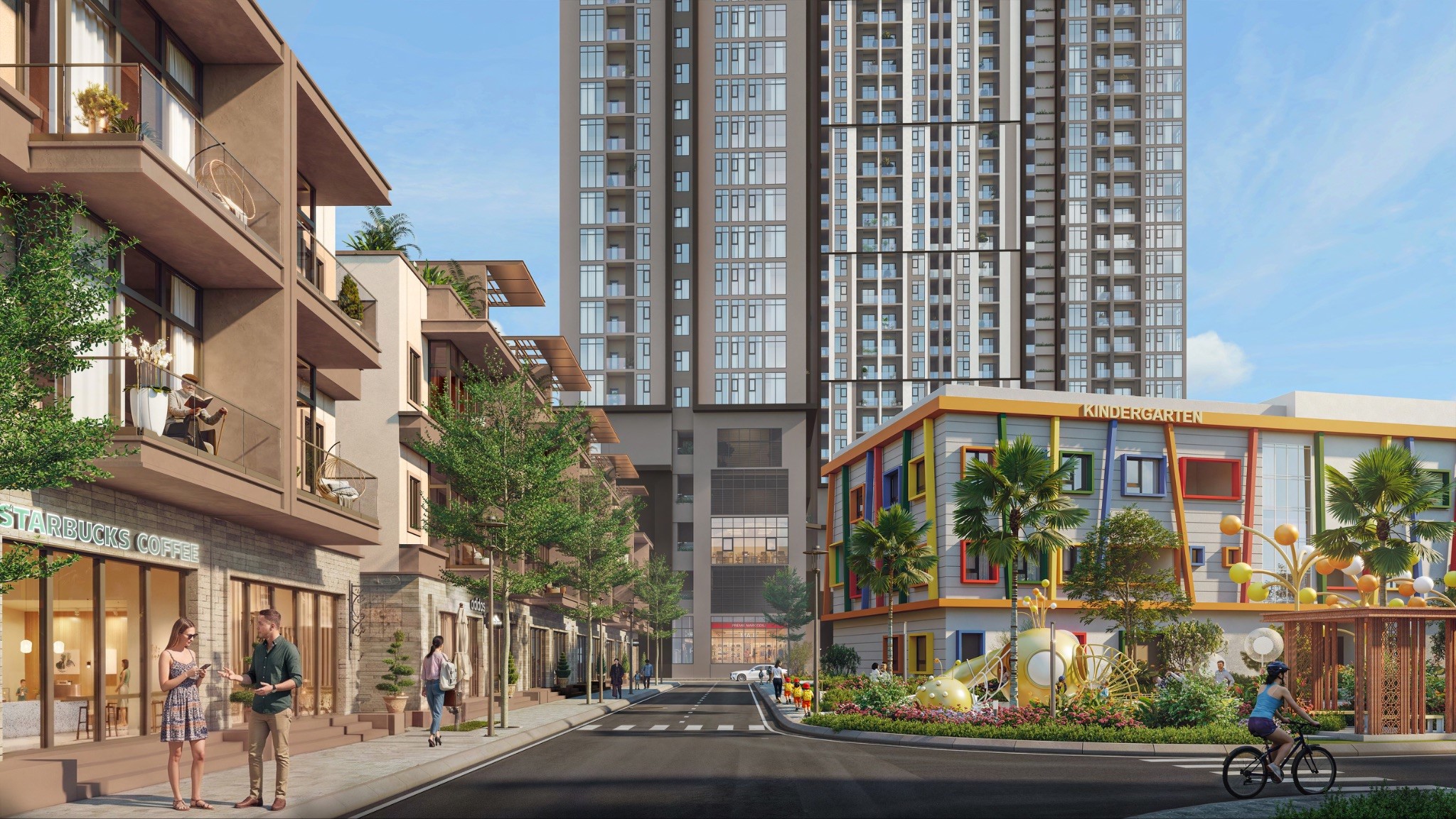 Iconia Lakeside được thiết kế với 104 căn thấp tầng, tòa nhà căn hộ, trường học và tòa nhà văn phòng cao 9 tầng - Ảnh: NewX.