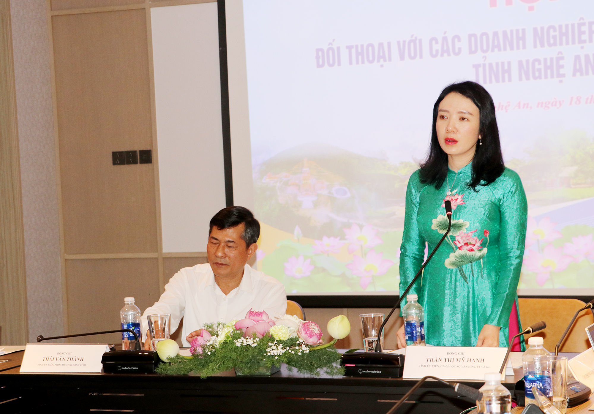 Giám đốc Sở Văn hóa, Thể thao và Du lịch Trần Thị Mỹ Hạnh phát biểu.