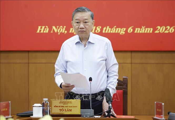 Tổng Bí thư, Chủ tịch nước Tô Lâm phát biểu. Ảnh: TTXVN