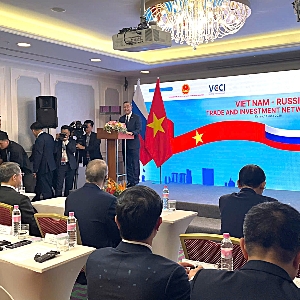 Bộ trưởng Bộ Tài chính Ngô Văn Tuấn phát biểu tại Chương trình Kết nối Đầu tư và Kinh doanh Việt Nam – Liên bang Nga.