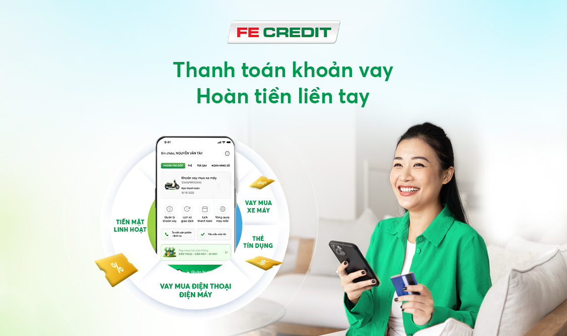 FE CREDIT liên tục triển khai các chương trình ưu đãi dành cho khách hàng. Ảnh FE CREDIT.
