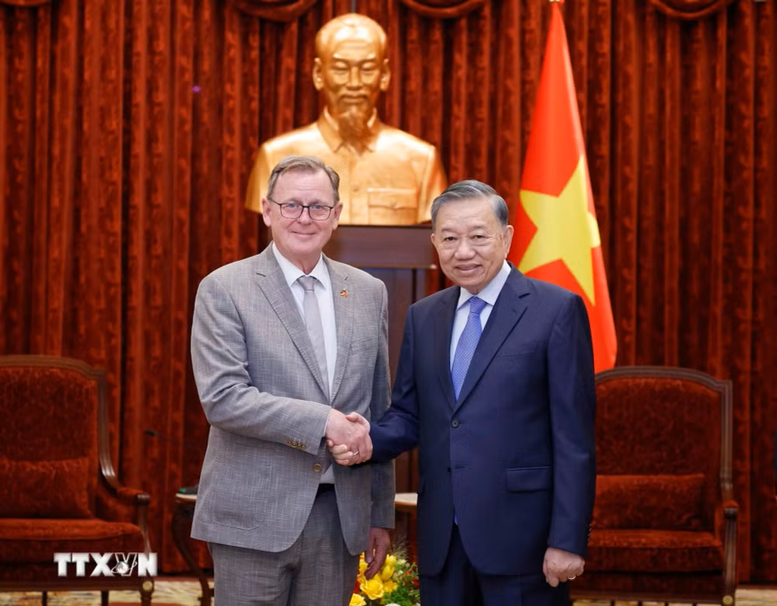 Tổng Bí thư, Chủ tịch nước Tô Lâm tiếp Phó Chủ tịch Quốc hội Cộng hòa Liên bang Đức - Ảnh: TTXVN