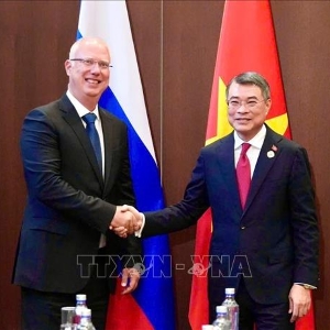 Thủ tướng Chính phủ Lê Minh Hưng tiếp Tổng Giám đốc Quỹ Đầu tư trực tiếp Nga Kiril Dmitriev. Ảnh: TTXVN