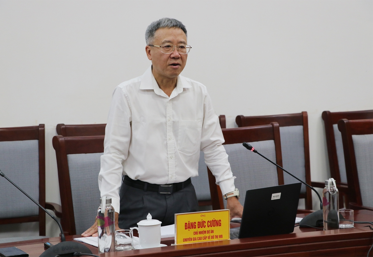 Chủ nhiệm Dự án Đặng Đức Cường – Chuyên gia cao cấp về đô thị của WB phát biểu