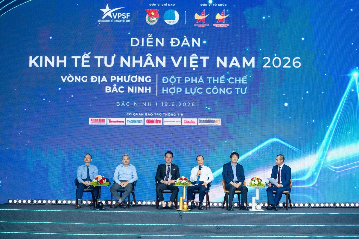 Phiên thảo luận tại Diễn đàn Kinh tế Tư nhân Việt Nam 2026.