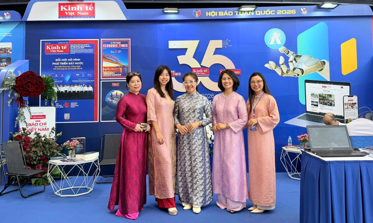 Gian trưng bày của Tạp chí Kinh tế Việt Nam tại Hội báo toàn quốc 2026 được nhận giải khuyến khích hạng mục “Gian trưng bày ấn tượng đặc sắc”.