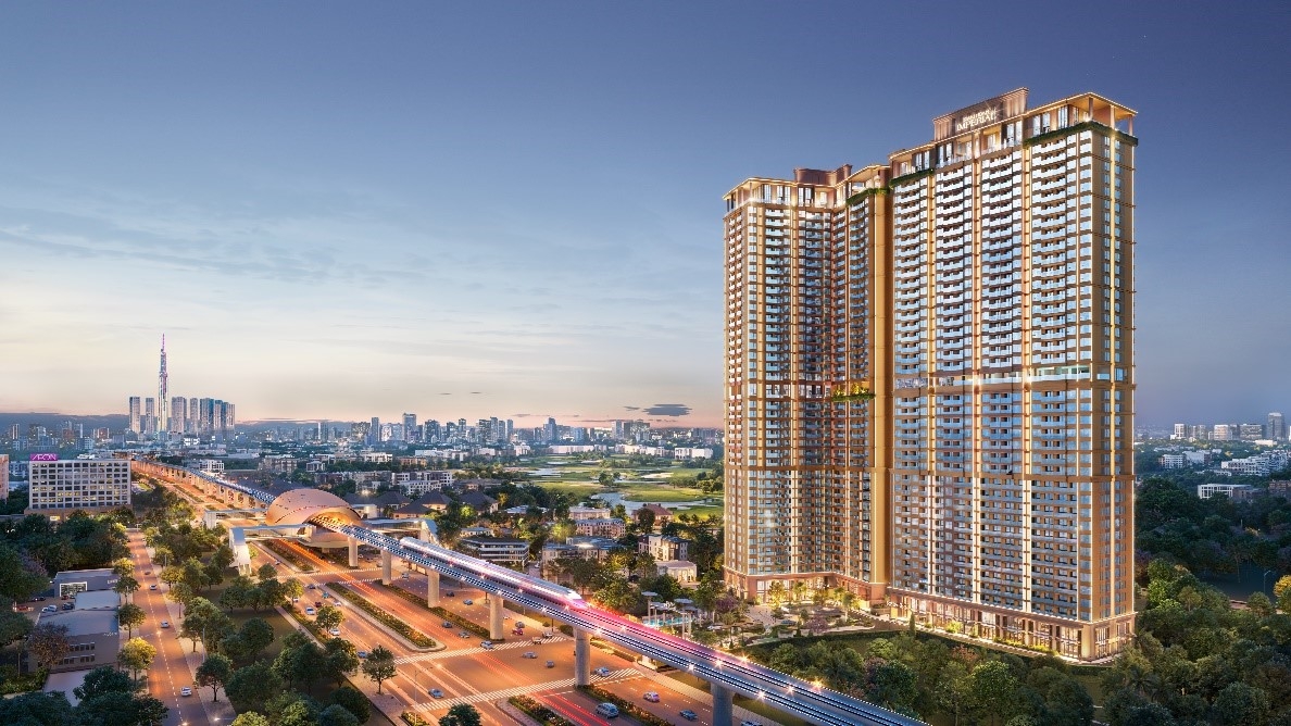 Khải Hoàn Imperial tọa lạc trên mặt tiền Quốc lộ 13, trực diện tuyến metro Thủ Dầu Một – TP.HCM và AEON Mall Bình Dương Canary. Ảnh: Khải Hoàn Imperial.