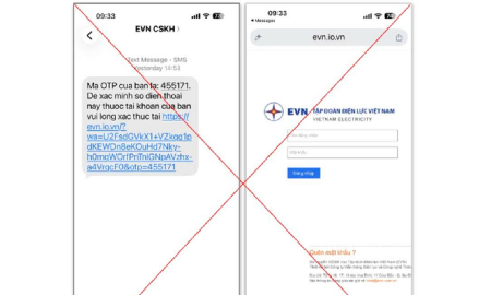 EVN cảnh báo thủ đoạn lừa đảo mới bằng tin nhắn OTP giả mạo