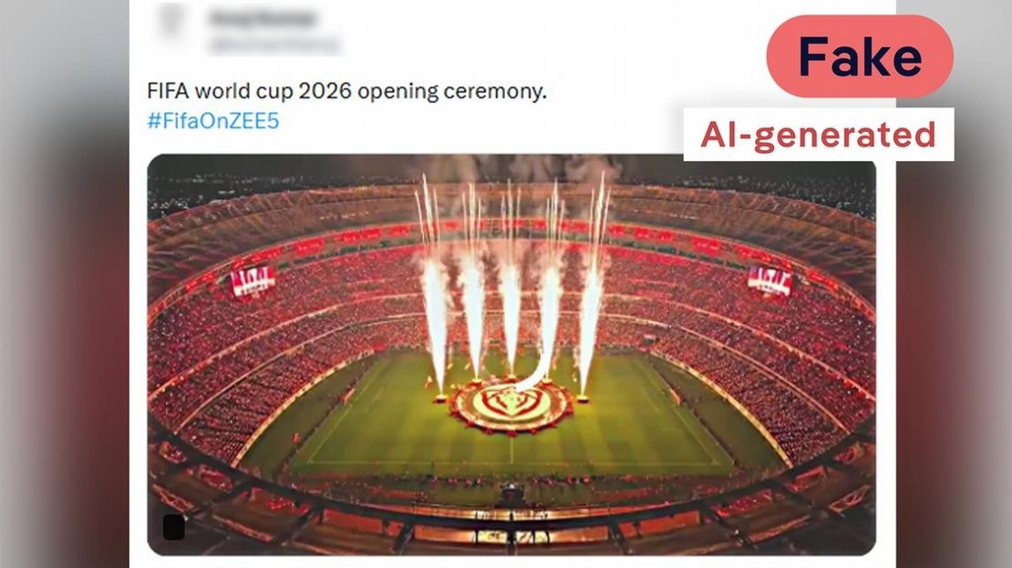 Nhiều tài khoản mạng xã hội khẳng định đây là cảnh trong lễ khai mạc World Cup 2026, nhưng đoạn video thực chất được tạo bằng công nghệ AI. Nguồn: X.com