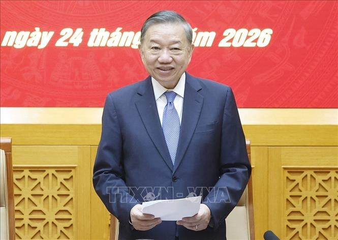 Tổng Bí thư, Chủ tịch nước Tô Lâm phát biểu chỉ đạo. Ảnh: TTXVN