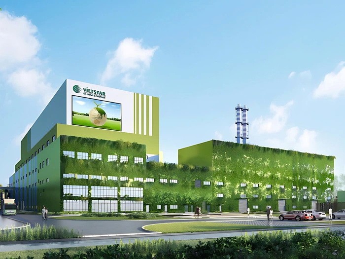 Dự án nhà máy đốt rác phát điện Vietstar đầu tiên của TP.Hồ Chí Minh có công suất xử lý 2.000 tấn/ngày, đã khởi công xây dựng vào quý 3/2025