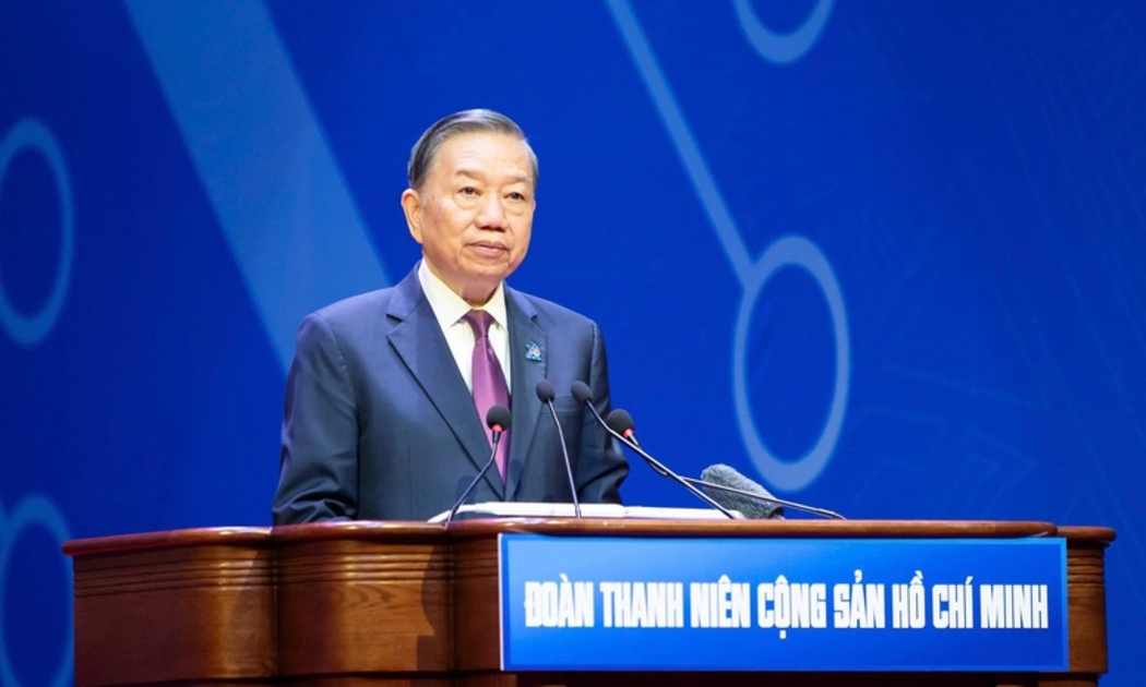 Tổng Bí thư, Chủ tịch nước Tô Lâm dự và có bài phát biểu quan trọng tại phiên trọng thể Đại hội đại biểu toàn quốc Đoàn Thanh niên cộng sản Hồ Chí Minh lần thứ XIII, sáng 25/6 - Ảnh: VGP