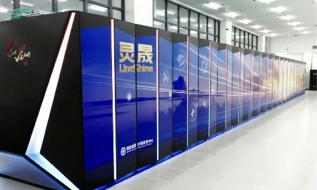 Siêu máy tính LineShine tại Trung tâm Siêu máy tính Quốc gia Thâm Quyến (Trung Quốc). Hệ thống đạt hiệu năng 2,198 exaflops, vượt El Capitan của Mỹ để trở thành siêu máy tính mạnh nhất thế giới theo bảng xếp hạng TOP500 tháng 6/2026. Ảnh: Yutong Lu/NSCC Shenzhen