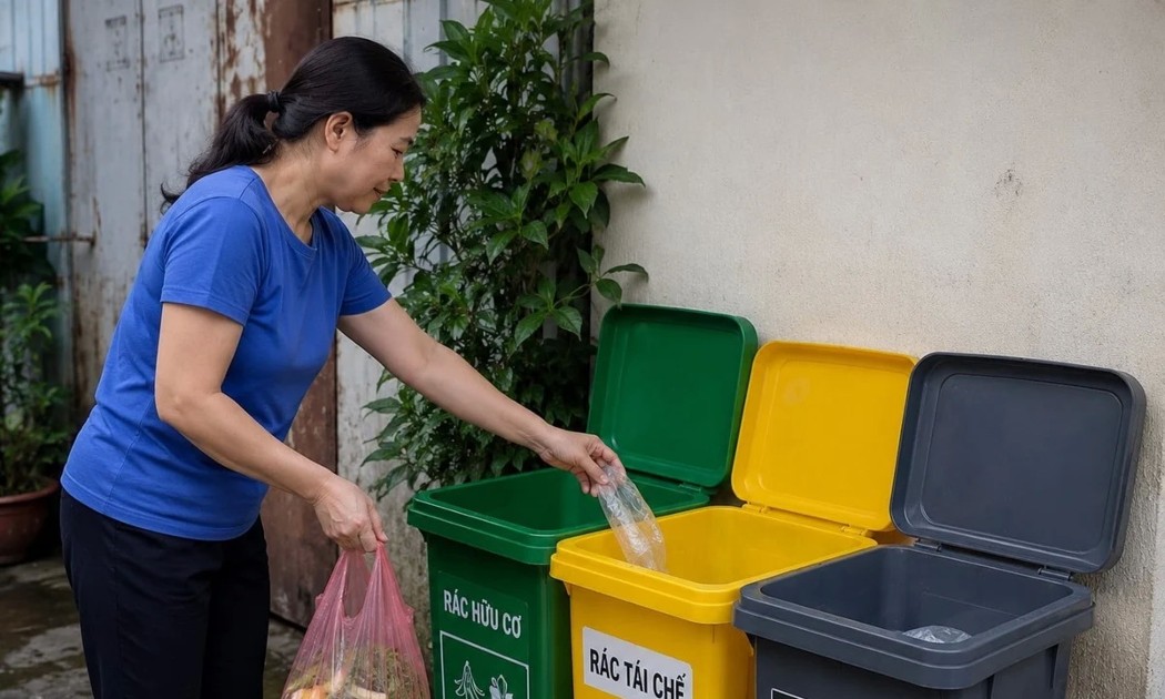 Trên thực tế, khâu phân loại rác tại nguồn ở nhiều địa phương, nhất là ở TP.Hồ Chí Minh, đang còn gặp nhiều khó khăn. Ảnh: Mỹ Anh