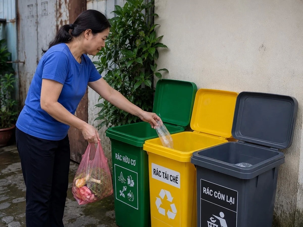 Trên thực tế, khâu phân loại rác tại nguồn ở nhiều địa phương, nhất là ở TP.Hồ Chí Minh, đang còn gặp nhiều khó khăn. Ảnh: Mỹ Anh