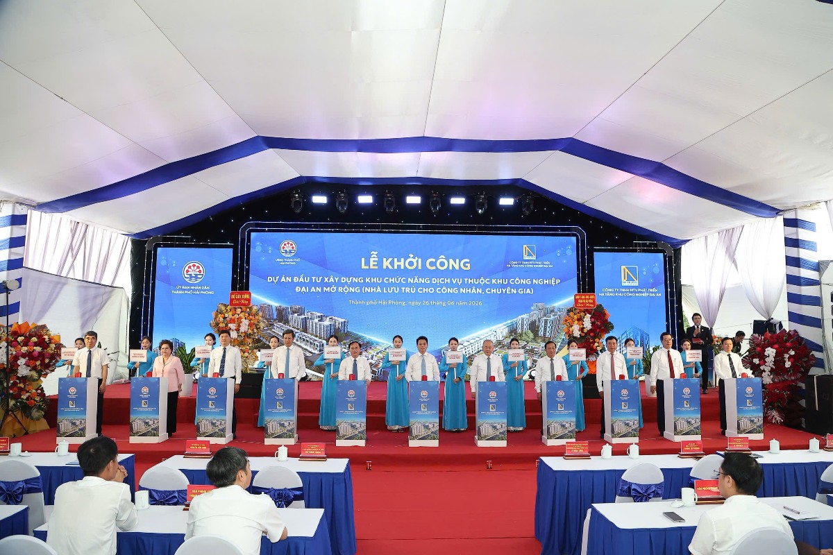 Dự án Nhà lưu trú cho công nhân, chuyên gia đã được khởi công xây dựng tại khu công nghiệp Đại An mở rộng.