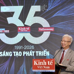 Ông Đào Quang Bính, Phó Chủ tịch Hội đồng Biên tập, Tổng Giám đốc Tạp chí Kinh tế Việt Nam, phát biểu tại Lễ Kỷ niệm. Ảnh: Trí Phong