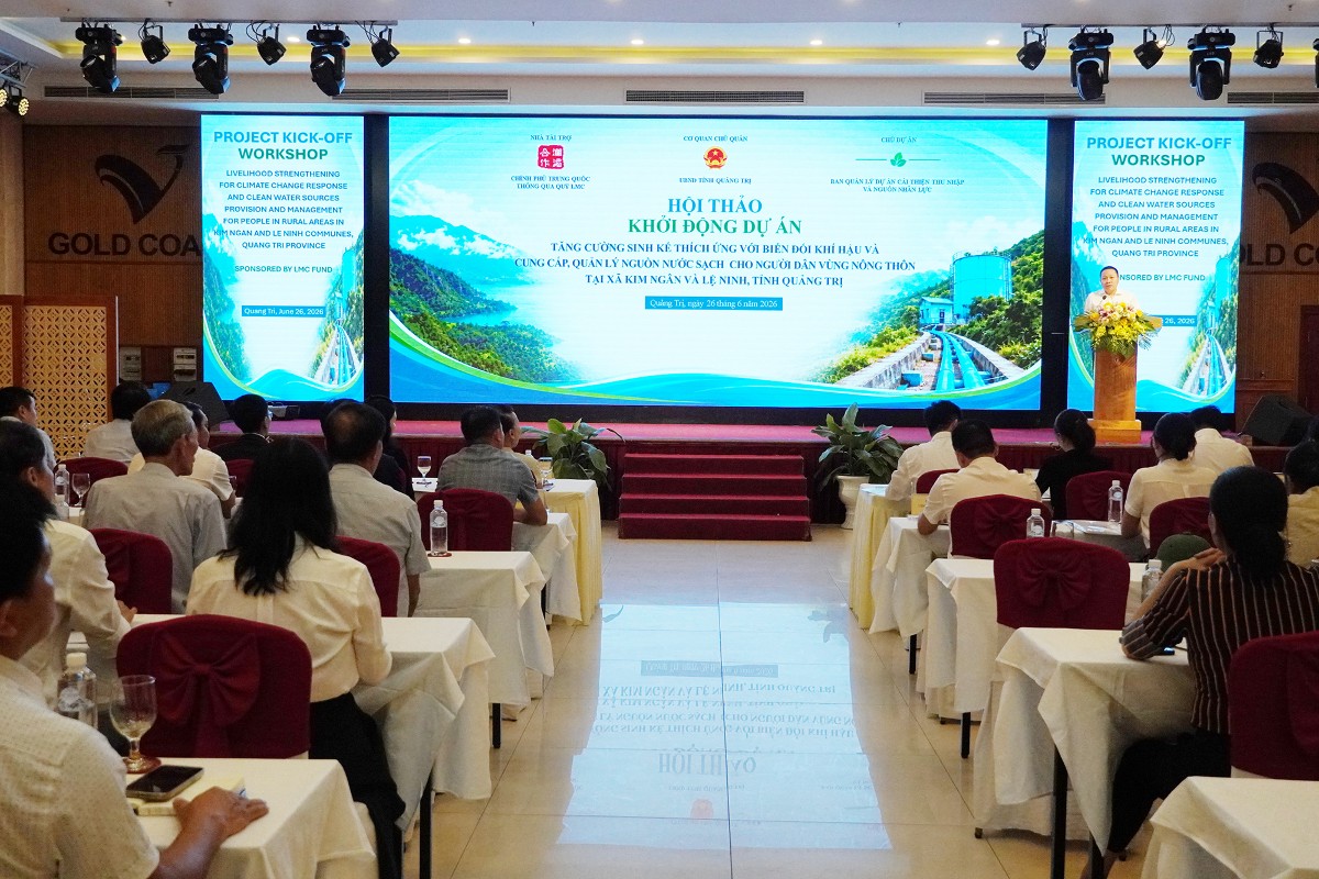 Hội thảo khởi động dự án “Tăng cường sinh kế thích ứng với biến đổi khí hậu và cung cấp, quản lý nguồn nước sạch cho người dân vùng nông thôn tại xã Kim Ngân và Lệ Ninh, tỉnh Quảng Trị”