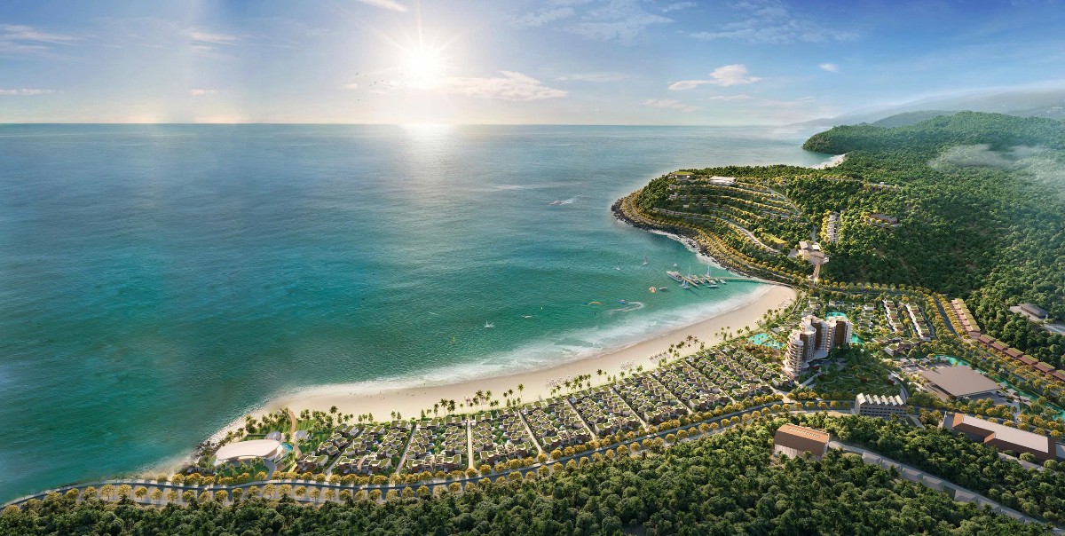 Mey Retreat Bãi Lữ được phát triển trên nền tảng thiên nhiên nguyên sơ và bản sắc xứ Nghệ, hướng tới kiến tạo không gian sống xanh, cân bằng bên vịnh biển (Ảnh: Meygroup).