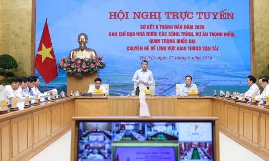 Thủ tướng Chính phủ Lê Minh Hưng chủ trì Hội nghị sơ kết 6 tháng đầu năm 2026 của Ban Chỉ đạo Nhà nước các công trình, dự án quan trọng quốc gia, trọng điểm lĩnh vực giao thông vận tải.