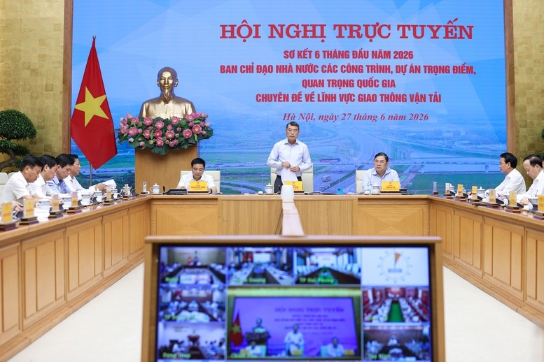 Thủ tướng Chính phủ Lê Minh Hưng chủ trì Hội nghị sơ kết 6 tháng đầu năm 2026 của Ban Chỉ đạo Nhà nước các công trình, dự án quan trọng quốc gia, trọng điểm lĩnh vực giao thông vận tải.