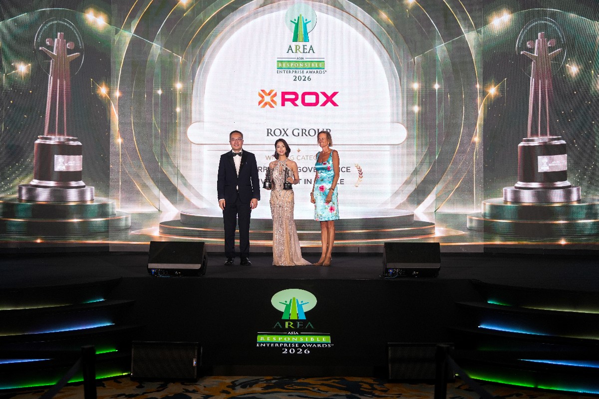 Bà Nguyễn Hải Hải – Giám đốc Truyền thông – Marketing tại lễ trao giải AREA 2026. Ảnh: ROX Group.